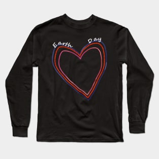 Earth Day Heart Eco Long Sleeve T-Shirt